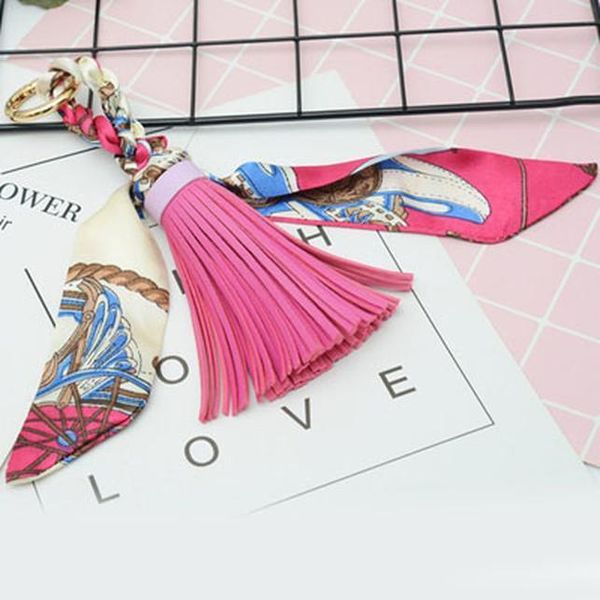 

new scarves key holder bowknot exquisite decoration pu leather tassels keychains women bag charm pendant eh847 h bbyorw