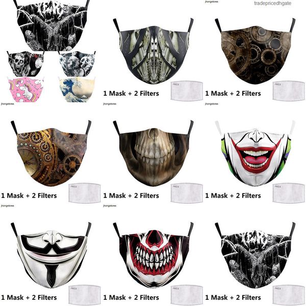 

print fabric face funny big masks clown mouth cover reusable protection dust w 7x6f