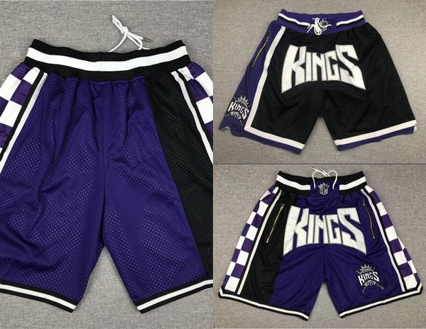 

sacramento kings men just don hardwood basketball shorts, Black