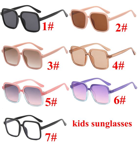 Kinder-Sonnenbrille, Sonnenbrille für Kinder, Jungen und Mädchen, modische Brillen, beschichtetes Objektiv, UV-Schutz 400, 7 Farben, quadratische Mädchen-Sonnenbrille, neue Stile, 10 Stück, schnelle Lieferung