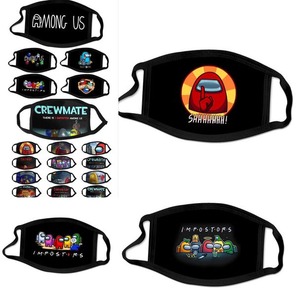 

outletkf5zanti-haze mask game new mouth face among us children reusable washable dust-proof protection kids adult