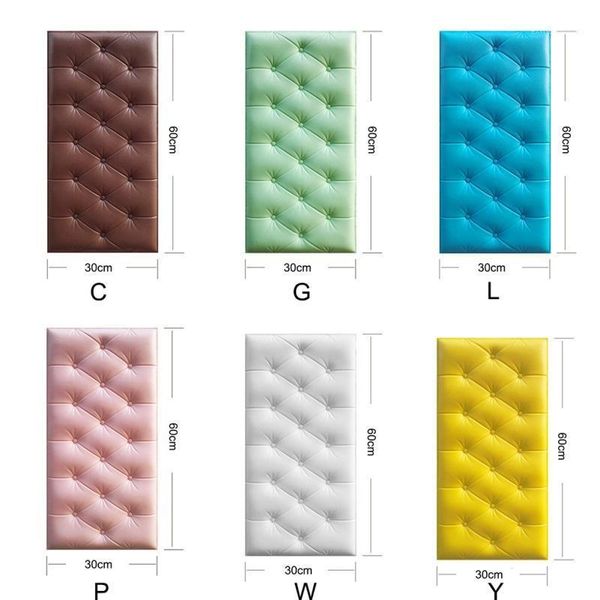 

self-adhesive 3d three-dimensional wall stickers thicken tatami anti-collision wall mat children's bedroom bed soft cushion1