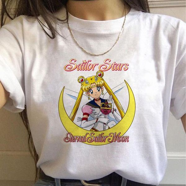 

feminist sailor moon summer new fashion t shirt women harajuku short sleeve fun ulzzang t-shirt cute cat tshirt cartoon, White