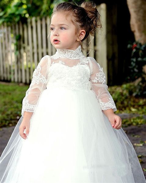 

sweet white tulle high applique flower girl dresses girls' pageant dresses birthday princess dress custom made size 2-14, Red;yellow