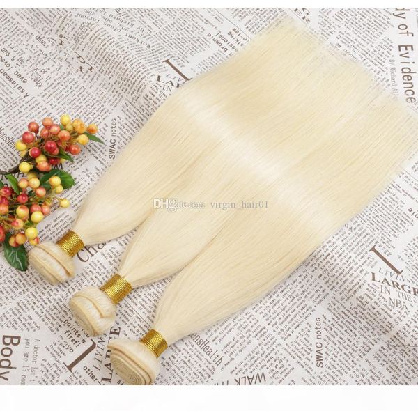 

wholesale peruvian silk straight hair bundles 3pcs lot human blonde brazilian hair extensions 8a grade color 613 blonde virgin hair weave, Black;brown