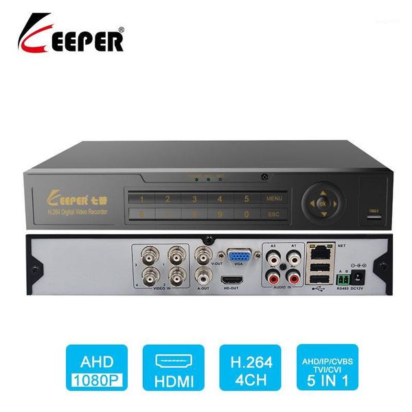 

keeper 4 channel 1080p hybrid 5 in 1 xvr dvr video recorder for 1080p ahd analog camera tvi cvi cvbs ip cameras1, Black;white