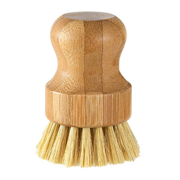 

dish washing brush bamboo pot brush kitchen cleaner palm short handle round dish brush kitchen accessories tools h wmtywo