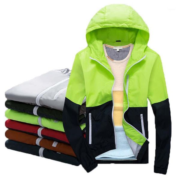 

wholesale- basic jacket 2017 fashion thin windbreaker zipper coat casaco feminino hooded brand men's women's casual outwear clothi, Black;brown