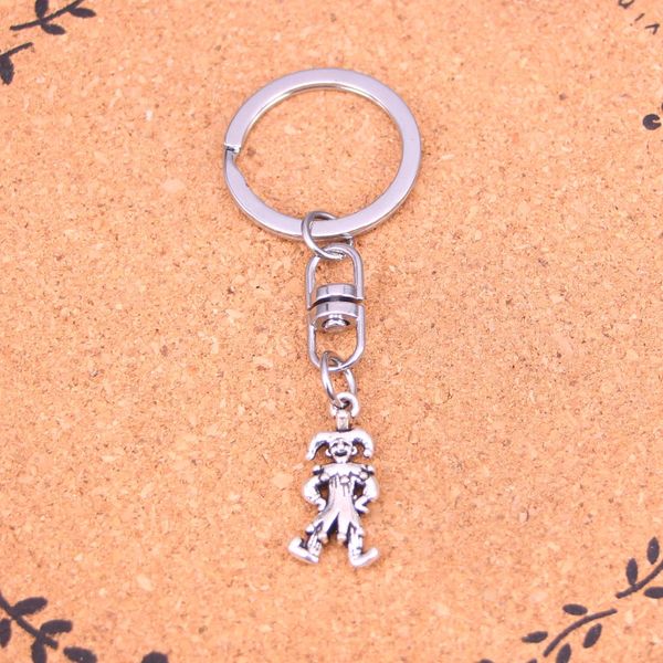 Moda Keychain 25 * 12mm Palhaço Joker Jester Pingentes DIY Jóias Carro Chaveiro Chaveiro Suporte Suporte Lembrança Para Presente