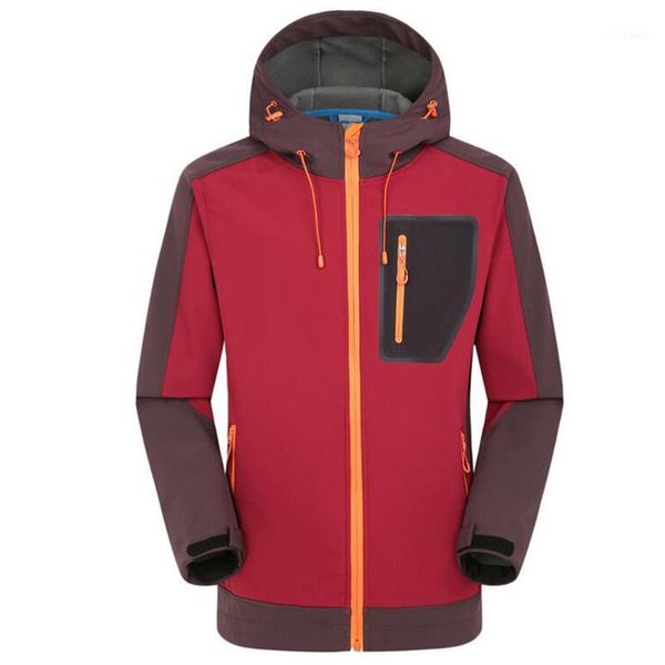 

softshell fleece jackets mens winter windproof waterproof hooded coat outdoor camping fishing hiking rain jacket hunting clothes1, Blue;black