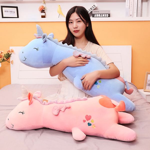

cute unicorn long pillow plush toy stuffed animal toys children's sofa pillow cushion girl gift home decor
