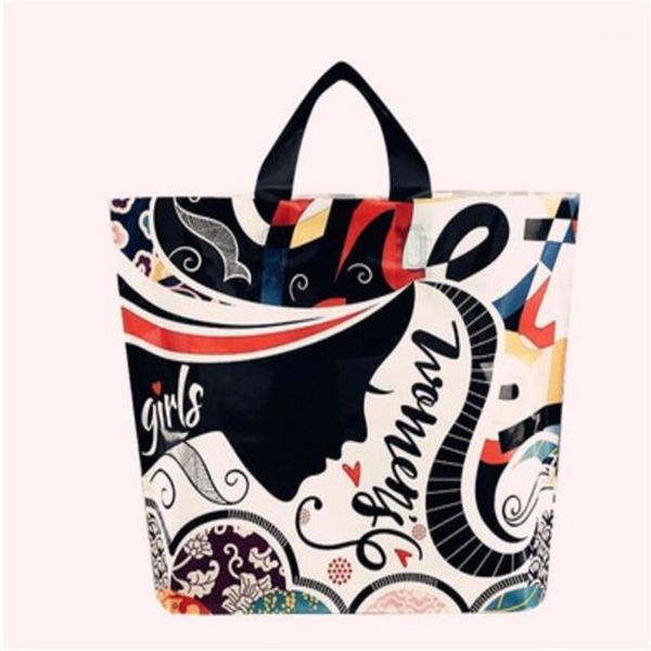 

gift wrap 50pcs/lot gifts bags wedding party cookie packaging for biscuits candy cake printing handle birthday clothes shoes pouches1