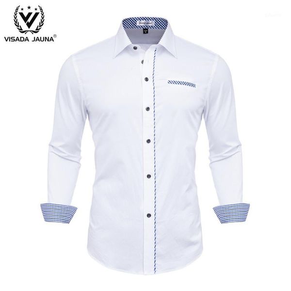 

shirts mens korean style blouse dress plaid collared white men cotton clothing 2020 vestidos formales slim gomlek koszule meskie1, White;black