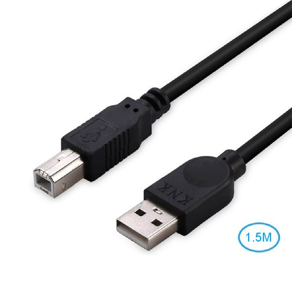 Cavo stampante USB Schermato Cavi di prolunga USB 2.0 ad alta velocità per stampa Da tipo A a tipo B Maschio Sincronizzazione dati 1,5 M