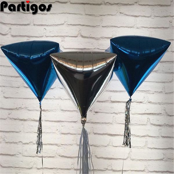 

20pcs/set 24inch 4d diamond square mirror aluminum foil balloon for wedding birthday valentine's day party decoration 1027