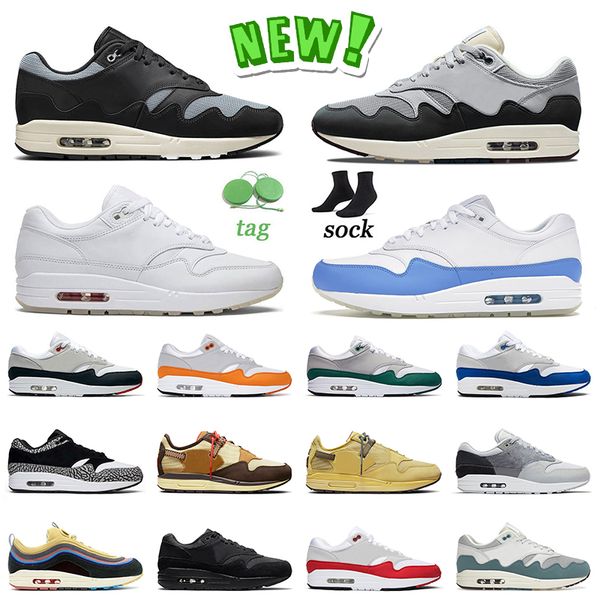 

wholesale 2022 cushion 1 1s running shoes mens women university blue patta black grey white london elephant magma orange waves noise aqua ru