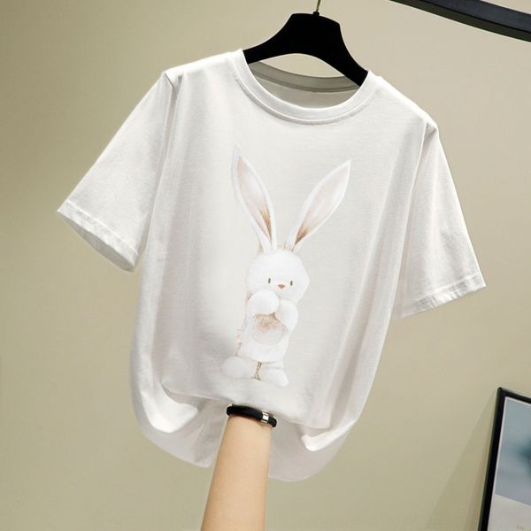 

tzf summer t-shirt t-shirtwhite t-shirtwomen's 2020 new ins fashion korean online red and white t-shirt women's cotton short sleev