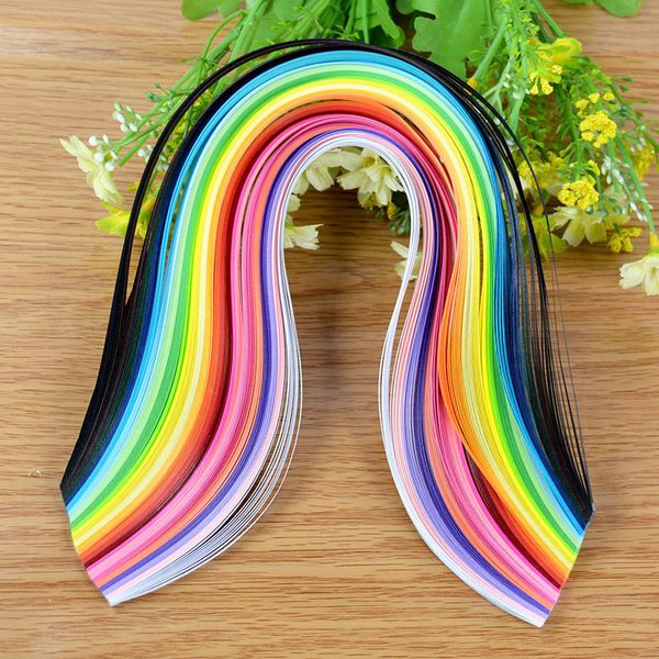 

260pcs mix color 3/5/7/10mm child diy origami paper handmade craft scrapbooking decor quilling tools strip