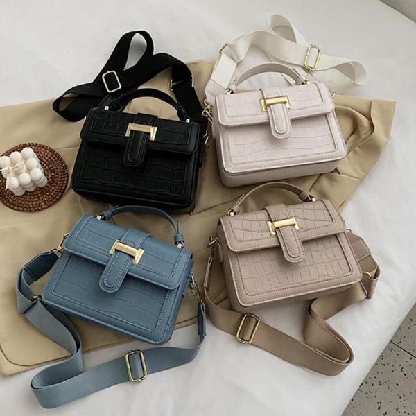 

crocodile pattern small tote bag 2021 fashion new pu leather women's designer handbag travel shoulder messenger bag