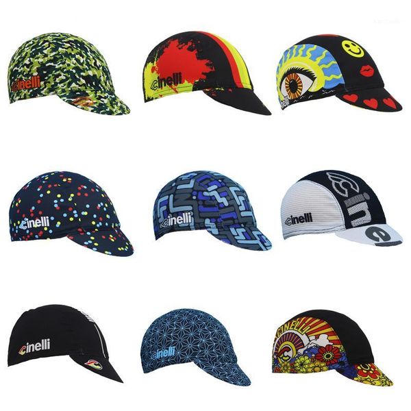 

cycling caps & masks classic men and women headdress size breathable 9 style bike wear hat1, Black