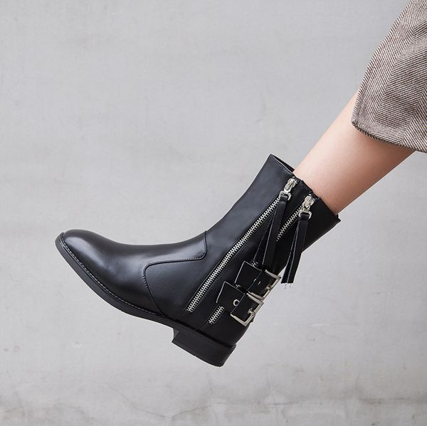 

superior 2021 women for shoes double buckle women's short boots w00r, Black