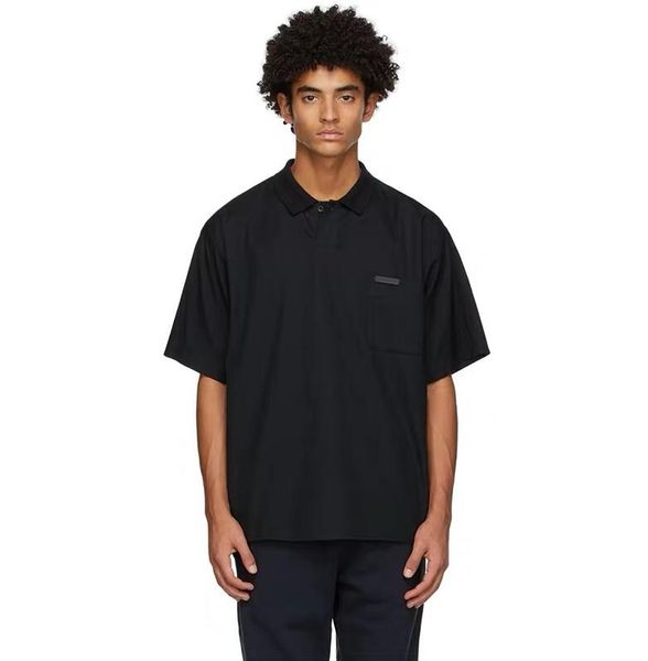 

20ss new logo polo oversize t shirt cooperation high street short sleeve tee couple women mens fashion designer t shirts, White;black