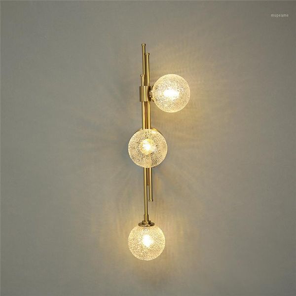

wall lamp nordic designer creative glass ball lamps living room art home decor lights bedroom bedside simple sconce1