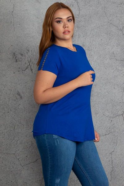 

sans textile women red shoulder with pearl viscose blouse 65 n18414, White