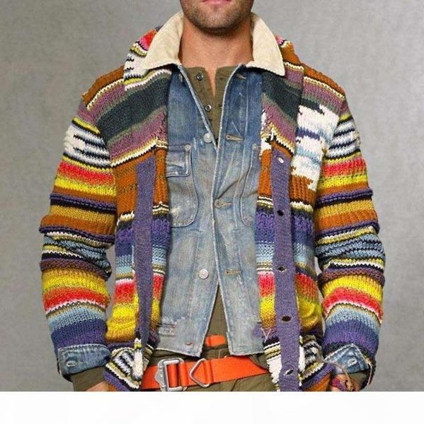 

mens cardigan printed sweaters autumn warm christmas sweater men fashion printed jacket coat casual stand collar knitting, White;black