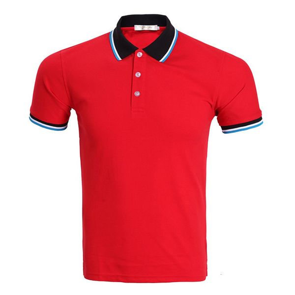 

summer wear new mid color collar men's short sleeve t-shirt group polo, White;black