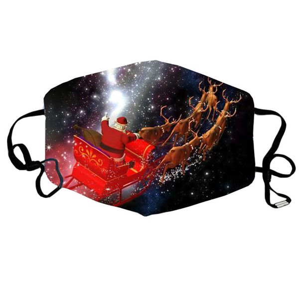 

new reuse christmas print shade masks breathable face adjustable mask mondkapjes multi-purpose cover