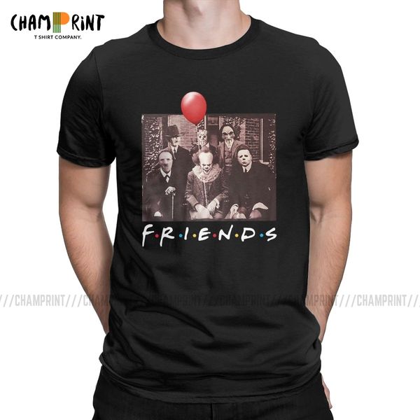 

sport horror friends t-shirt pennywise michael myers jason voorhees halloween men t shirts unique tee shirt cotton summer clothing