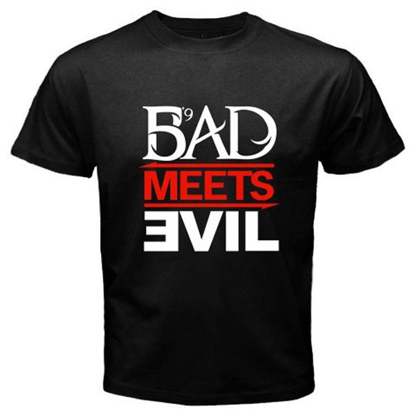 

new eminem bad meets evil rap hip hop logo men's white black t shirt size s 2xl t shirts casual brand sport hooded sweatshirt hoodie