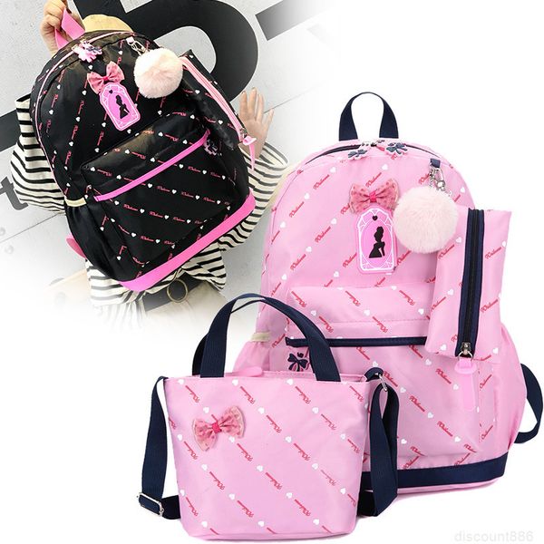 

3шт / набор печати сумки рюкзаки schoolbag мода дети прекрасный рюкзак для детей девочки школа мешок студент mochila мешок