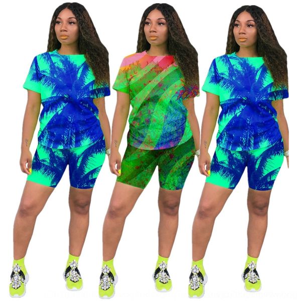 

gn1uo yc8863 2020 casual fashion tie-dye printing two-piecewomen's set yc8863 two-piecetwo-piece new 2020 casual fashion tie-dye printi, Gray