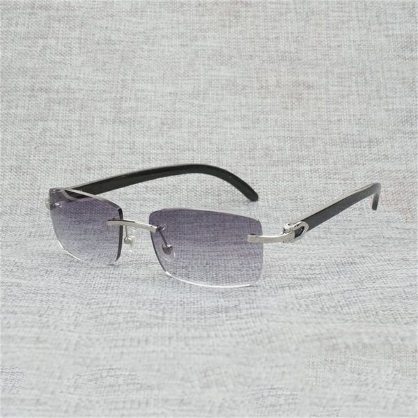 

73% off factory sale vintage buffalo horn sunglasses men rimless square natural wood eyeglasses for club driving shades retro gafas 11, White;black
