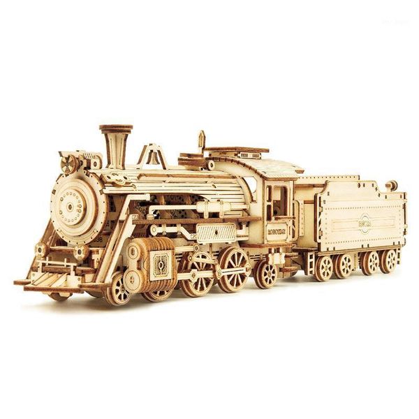 

rokr train model 3d wooden diy home decor assembly locomotive model building kits for children kids birthday gift1