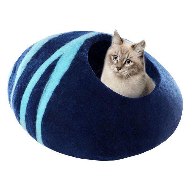 

for cats animals supplies dog cat bed cave sleeping bag egg shape felt cloth pet house nest cat basket products#30