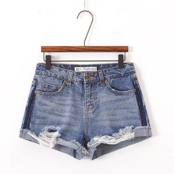 

wxwv-718 perforated denim shorts q8757, Blue