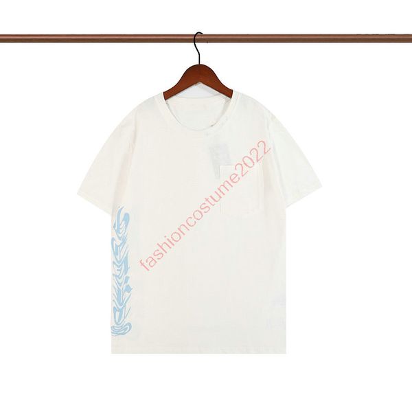 

2022 famous brand cotton crew neck men's t-shirts summer couple casual short sleeves simple embroidery fashion loose and comfortable he, White;black