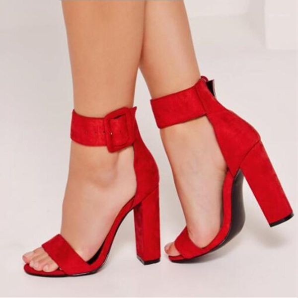 

shofoo shoes,beautiful and fashionable lady's sandals, suede, about 11cm high-heeled sandals, buckle banquet shoes.1, Black