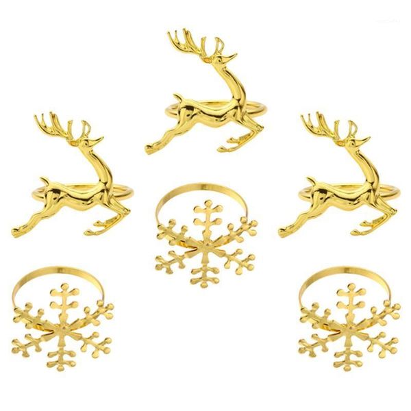 

napkin rings 6 pcs beautiful unique decorations elegant clasps (golden)1