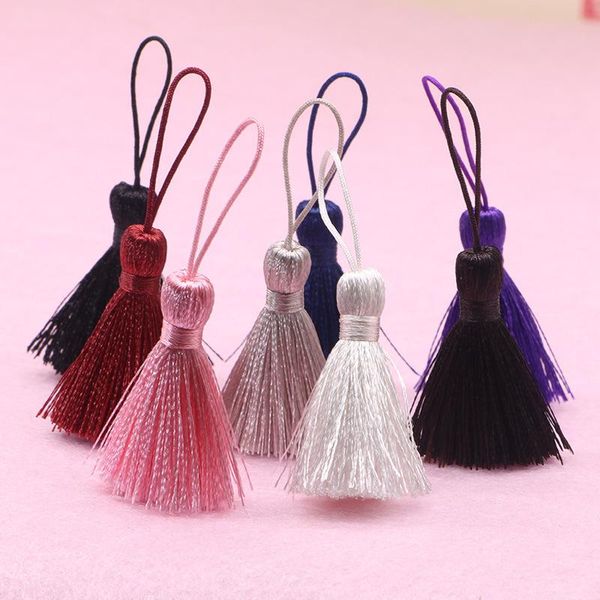 

10 30pcs mini tassel pendant jewelry curtain garments decorative accessories diy key cell phone bag fringe trim craft tassels h jllswz