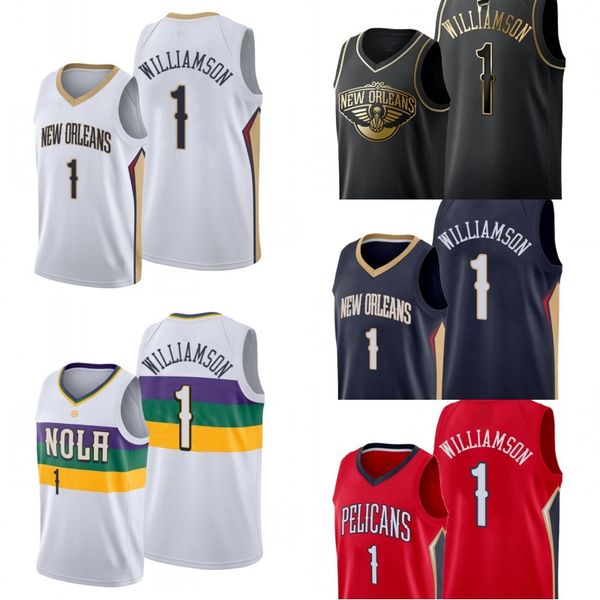 

new orleans pelicans men zion williamson basketball jersey, Black