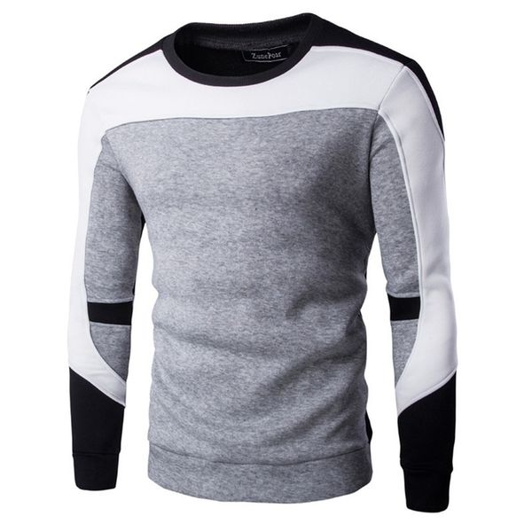 

zogaa spring autumn men's sweaters cotton hip-hop patchwork stitching sweaters male casual o neck long sleeve warm sweater men 201201, White;black