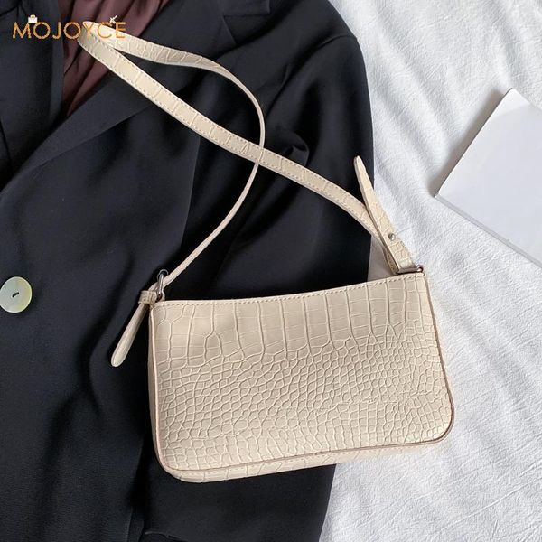 

fashion alligator pattern shoulder handbags portable pu leather women small messenger bag lady street travel commuter clutch
