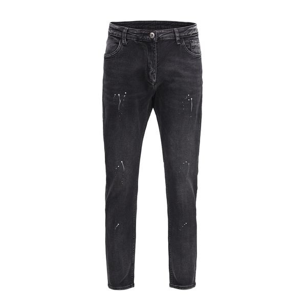 

oem new ripped pent style stock dropshipping men paint grey skinny jeans