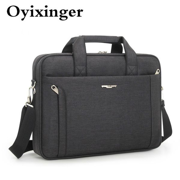 

oyixinger men briefcase for 14 15.6 inch lapwaterproof oxford men's handbag business women single shoulder messenger bag man