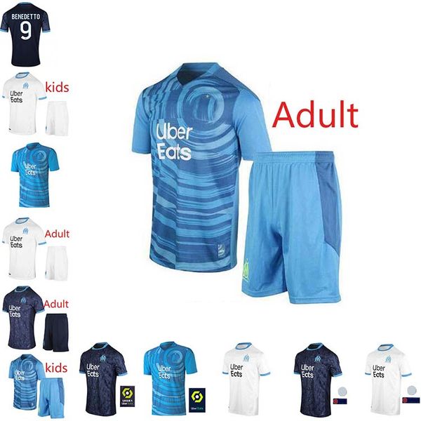 

olympique de marseille soccer jersey maillot om jerseys 2021 maillot de foot payet thauvin 20 21 maillots de football shirt men kids kit set, Black;yellow