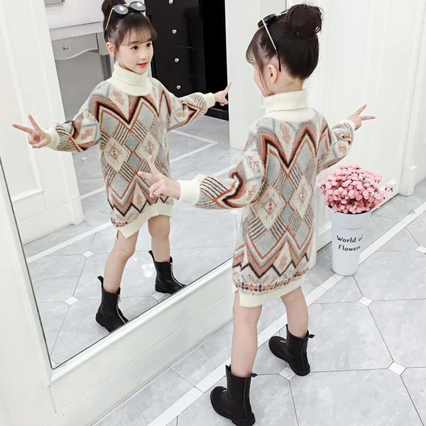 

autumn 2020 new zhongda children's korean turtleneck girls' top, Blue